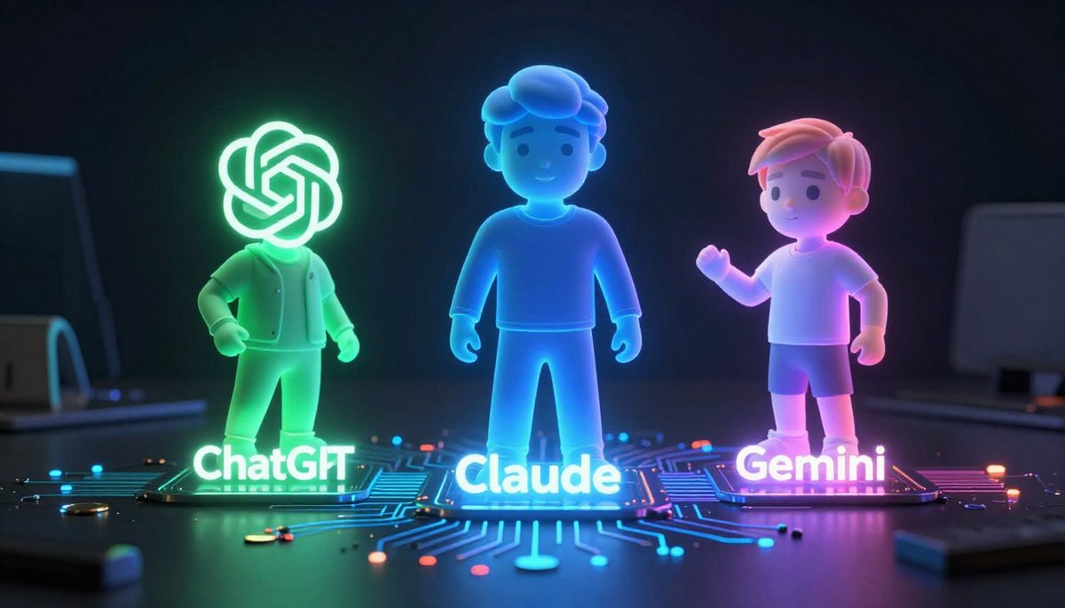 เปรียบเทียบ 3 ตัวท็อป AI Chatbot: ChatGPT, Claude, Gemini โฮโลแกรมอนาคต