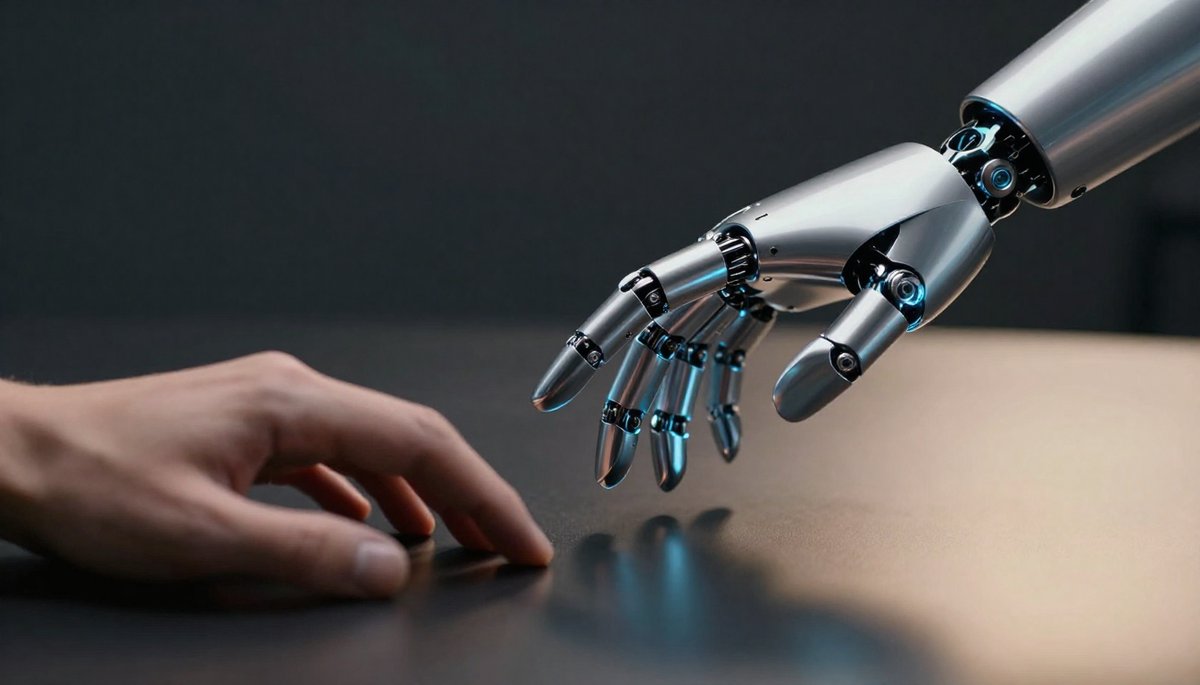 AI 2026: มือหุ่นยนต์ AI แตะมือมนุษย์ เปรียบเทียบความฉลาด AI vs มนุษย์