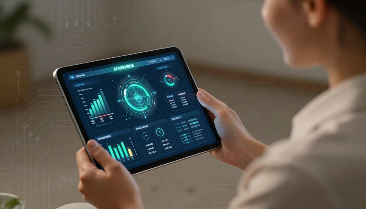 เจ้าของธุรกิจเล็กใช้แท็บเล็ตแสดงผล AI insights ปรับธุรกิจให้ทันสมัย