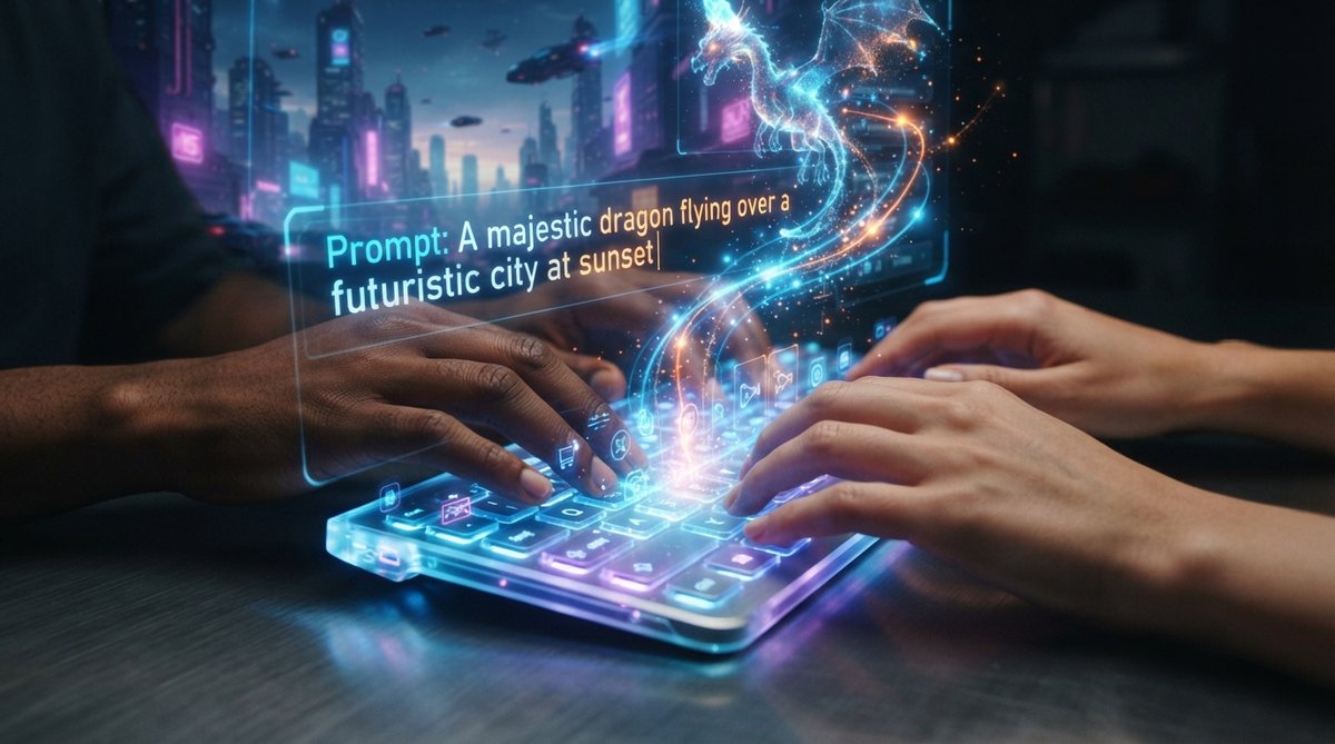 การป้อนข้อความ (Prompt) ลงในระบบ AI เพื่อเริ่มต้นสร้างสรรค์วิดีโอ