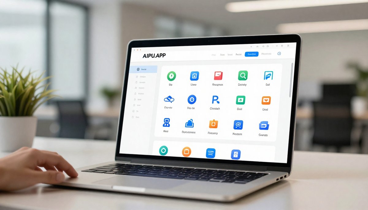 AIPU.APP: เว็บไซต์ รวม AI ไทย ดีที่สุด แสดงผลบนแล็ปท็อป พร้อมไอคอนเครื่องมือ