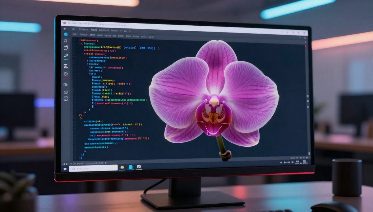 Z-Image AI: ภาพกล้วยไม้ Photorealistic สุดสมจริงบนจอคอมฯ