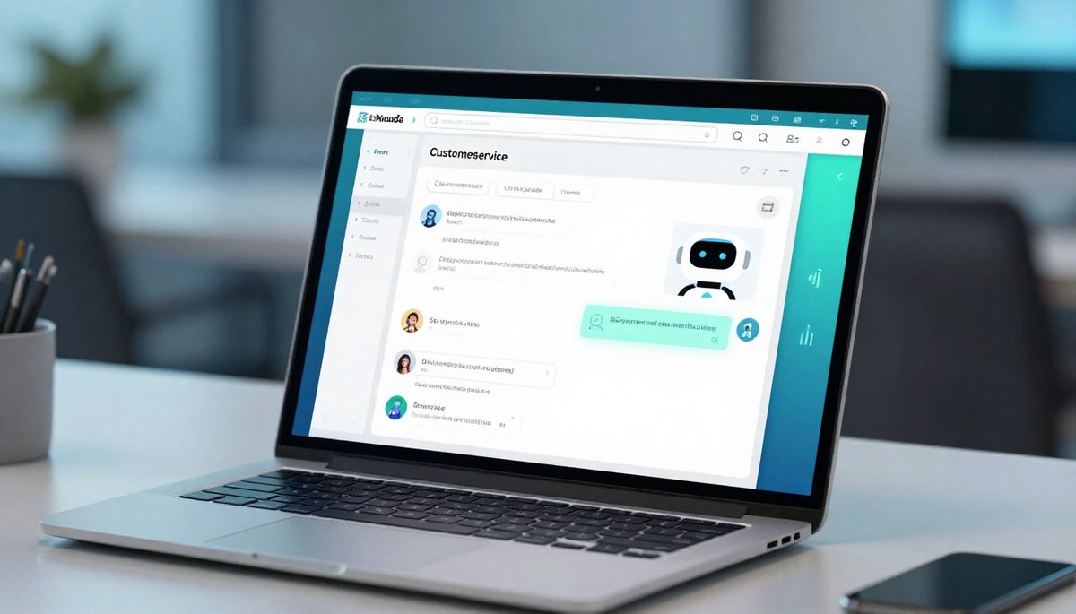 สร้าง Chatbot บริการลูกค้า ด้วยเครื่องมือ AI No-code บนหน้าจอแล็ปท็อป ใช้งานง่าย